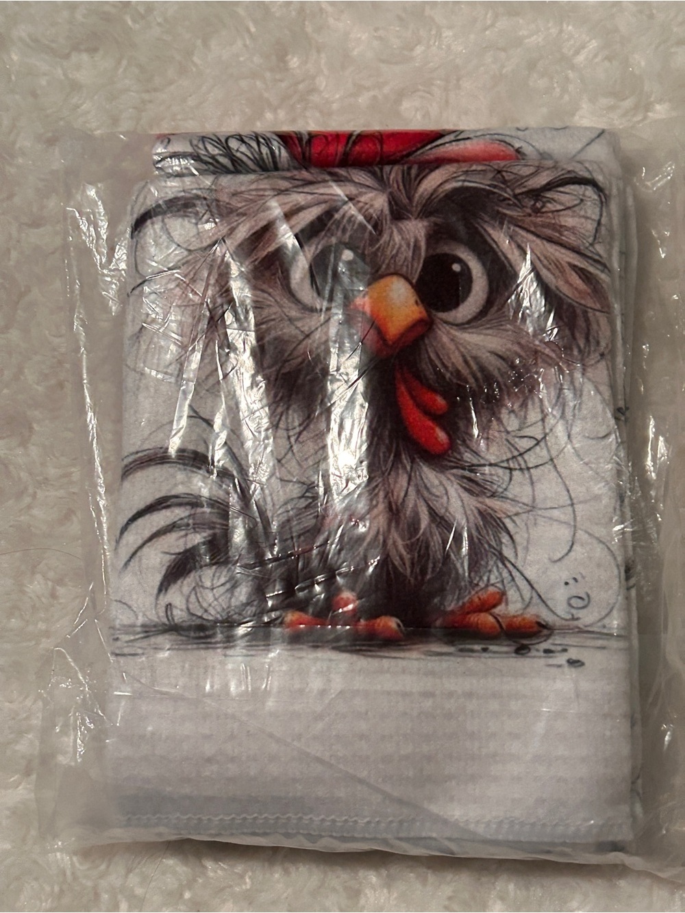 Whimsical Chicken & Rooster Kitchen Towels - Set of Two - Picture 7 of 7